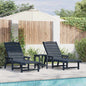 Móveis de Lounge para Jardim 2-pessoa 2 pcs Azul-marinho