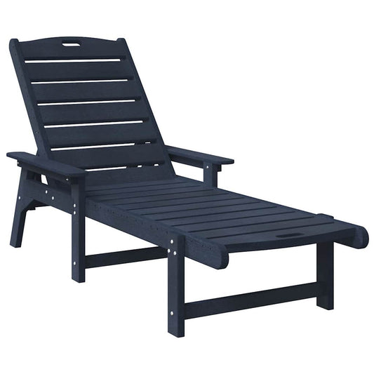 Móveis de Lounge para Jardim 2-pessoa 2 pcs Azul-marinho