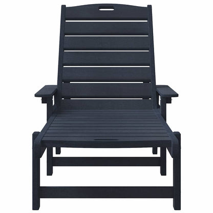 Móveis de Lounge para Jardim 2-pessoa 2 pcs Azul-marinho