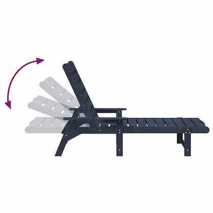 Móveis de Lounge para Jardim 2-pessoa 2 pcs Azul-marinho