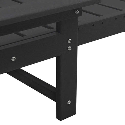 Móveis de Lounge para Jardim 2 pcs Preto 53 x 195.5 x 30cm