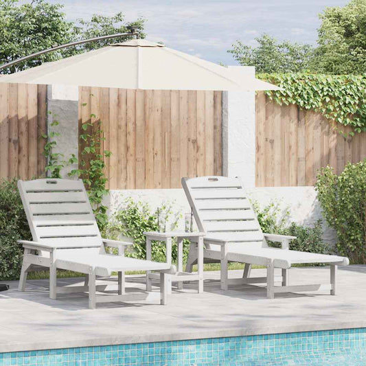 Móveis de Lounge para Jardim 3 pcs Branco 38 x 38 x 46cm