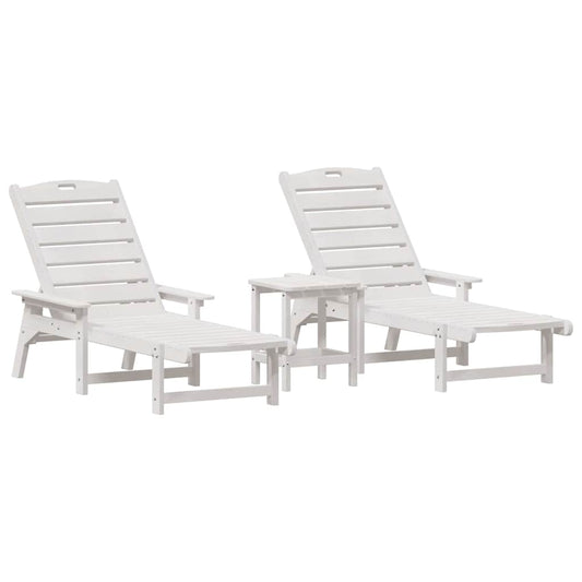 Móveis de Lounge para Jardim 3 pcs Branco 38 x 38 x 46cm