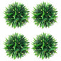 Bolas artificiais de buxo com luzes LED 4 pcs verde 15 cm