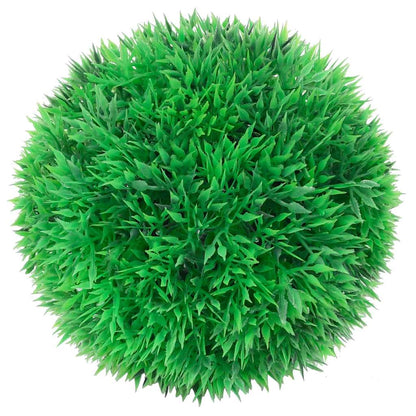 Bolas artificiais de buxo com luzes LED 4 pcs verde 12 cm