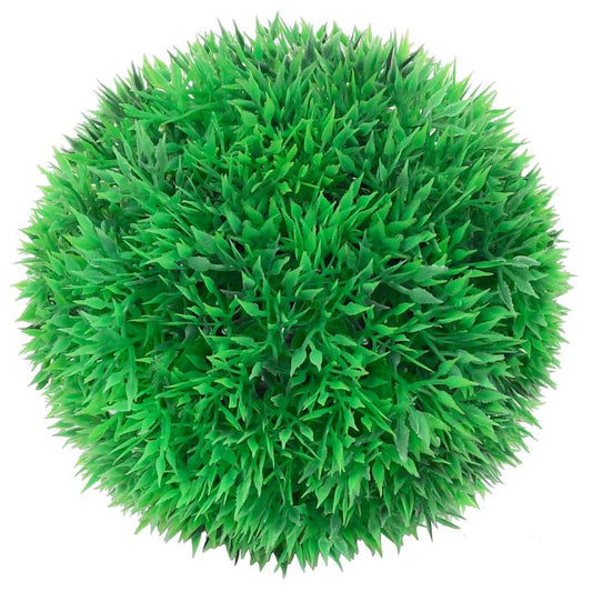 Bolas artificiais de buxo com luzes LED 4 pcs verde 12 cm
