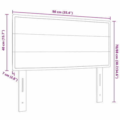 Cabeceira com cabeceira Cinza Escuro 90 cm Couro Sintético