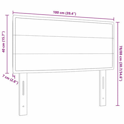 Cabeceira com cabeceira Cinzento-claro 100 cm Couro Sintético