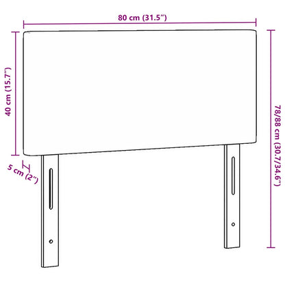 Cabeceira com cabeceira Cinza Verde Claro 80 cm Couro Sintético