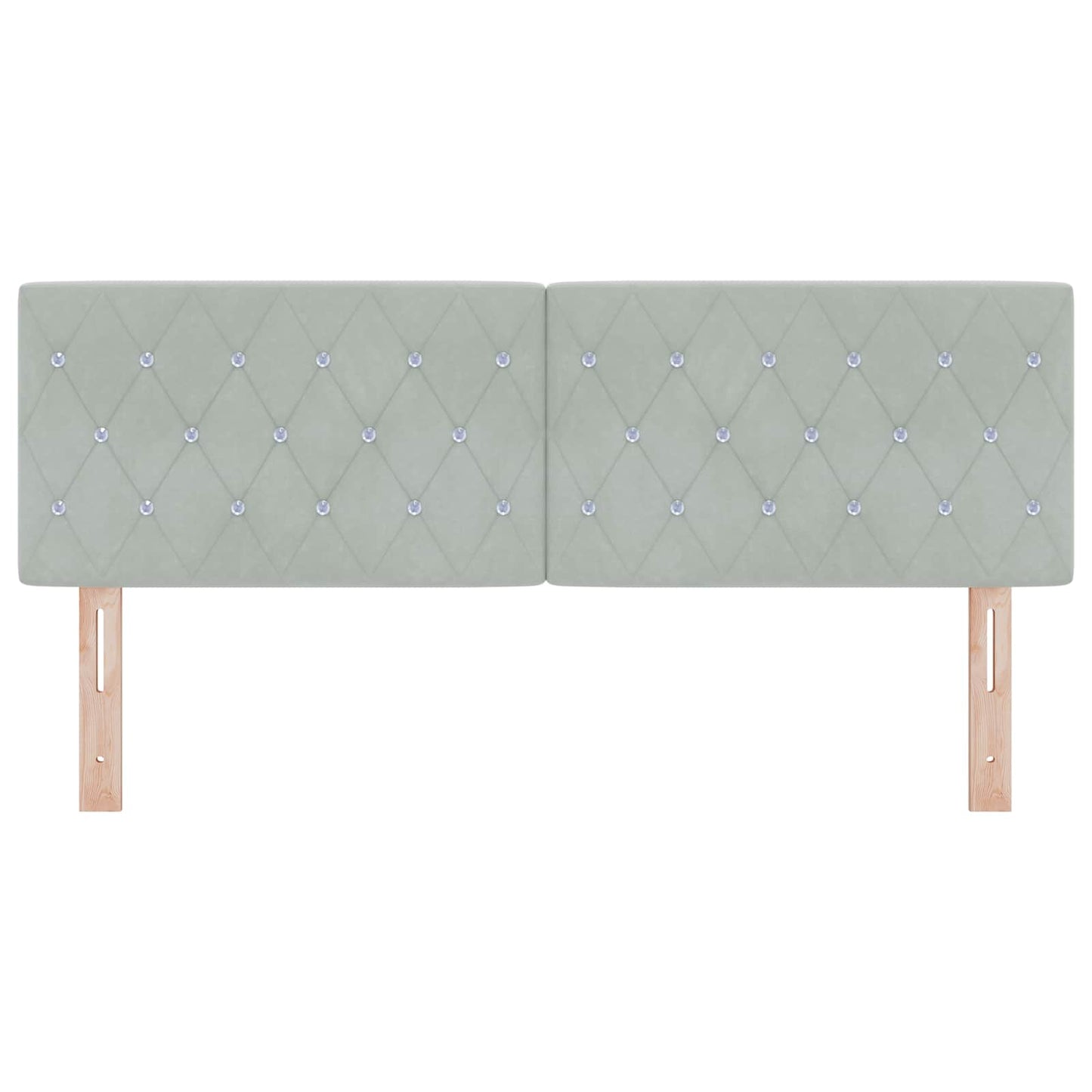 Cabeceira com cabeceira Cinzento-claro 144 cm Couro Sintético