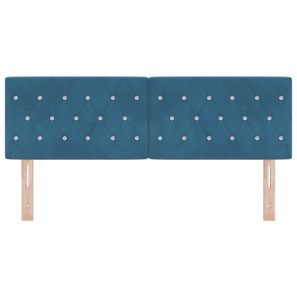 Cabeceira com cabeceira Azul Escuro 160 cm Couro Sintético