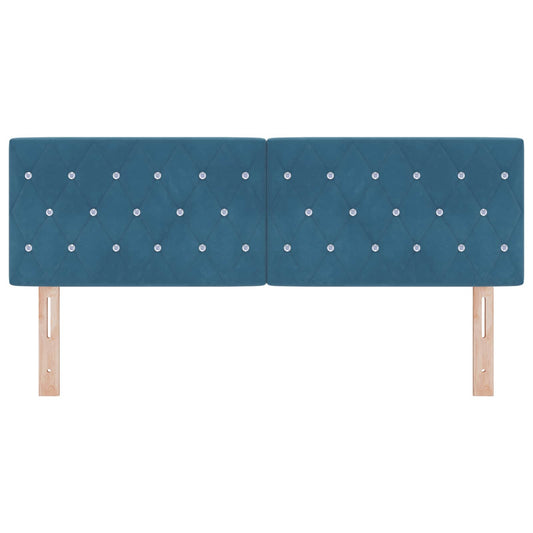 Cabeceira com cabeceira Azul Escuro 160 cm Couro Sintético