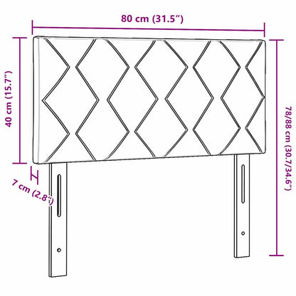 Cabeceira com cabeceira Preto 80 cm Couro Sintético