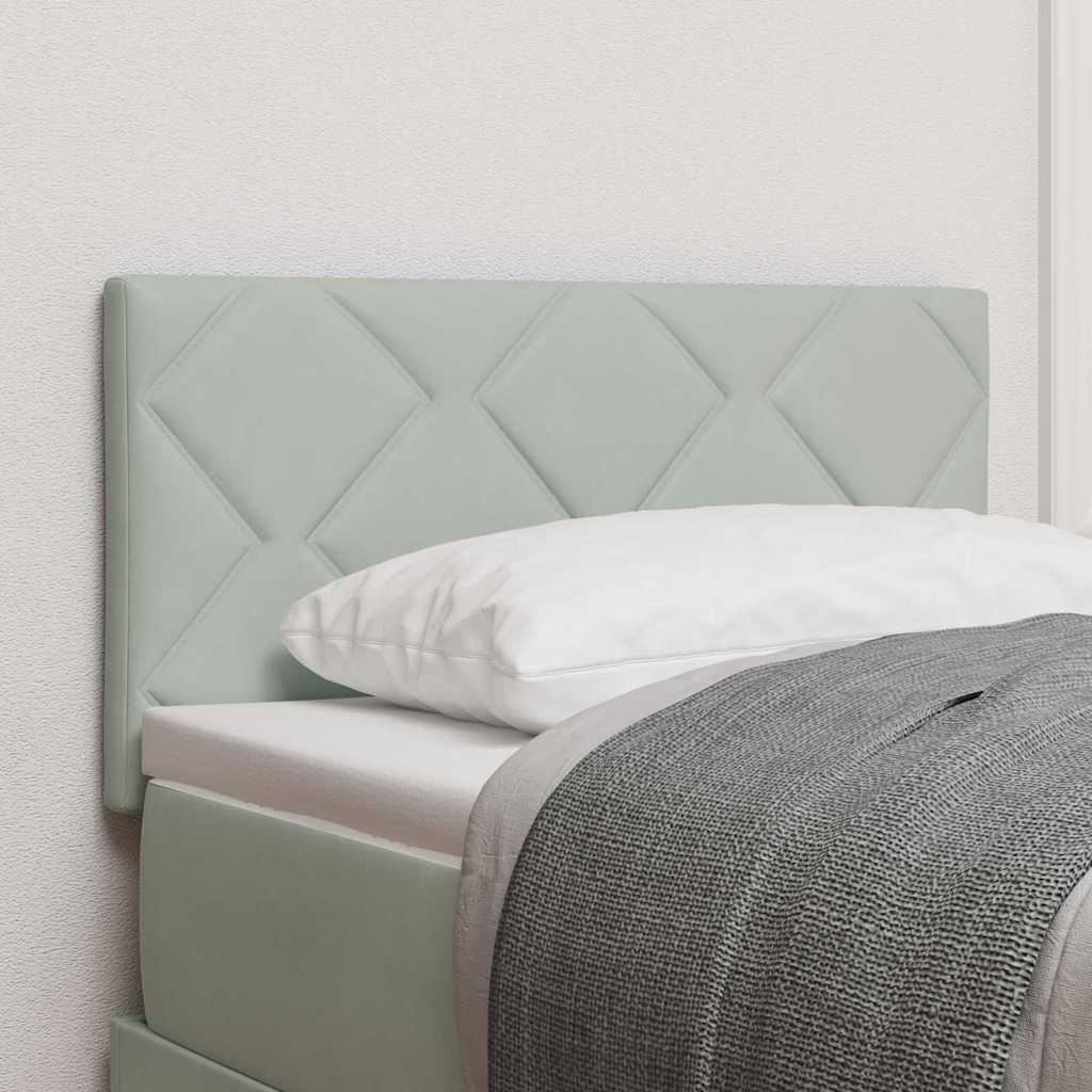 Cabeceira com cabeceira Cinzento-claro 80 cm Veludo