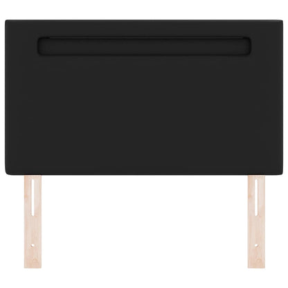 Cabeceira LED Preto 90 cm Couro Sintético