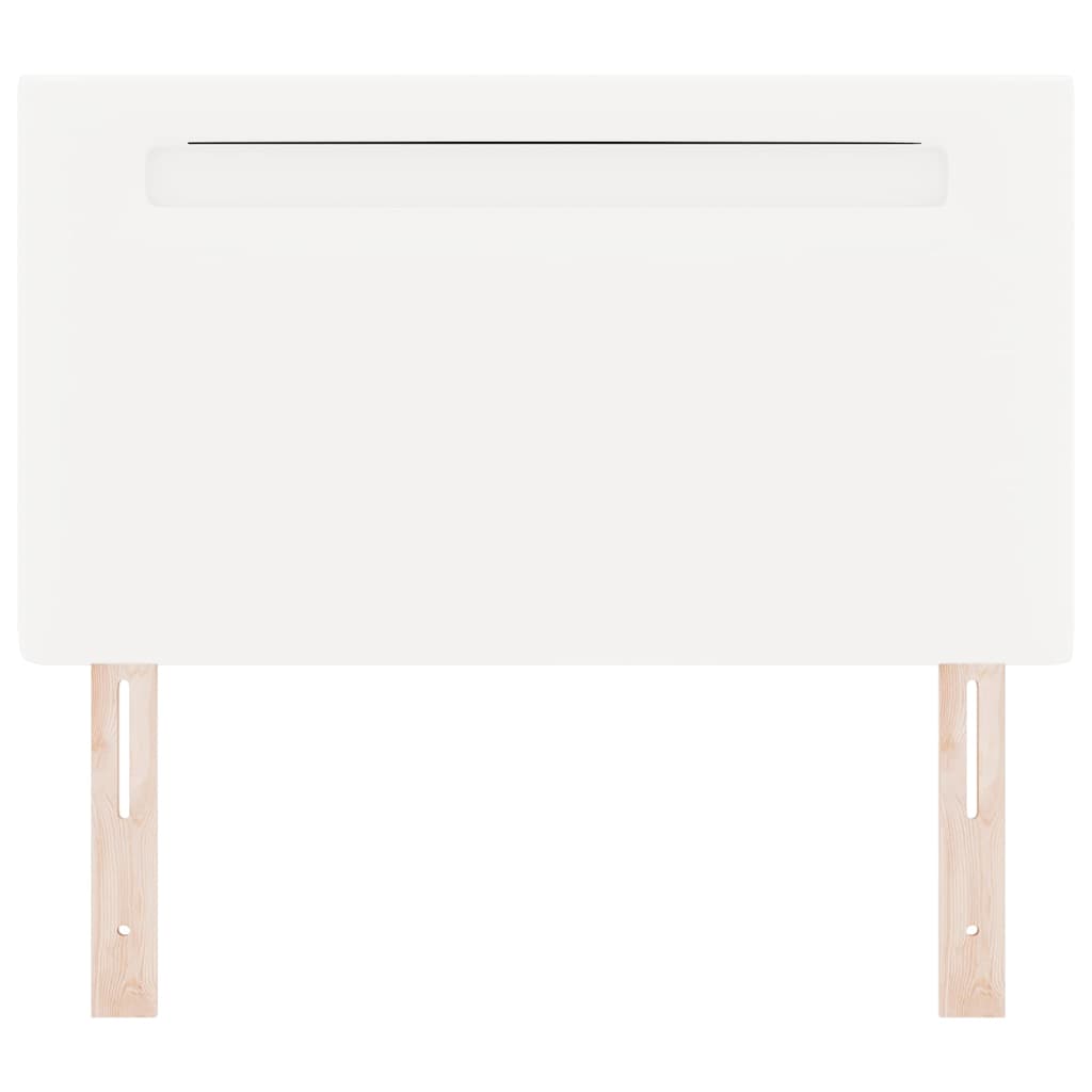 Cabeceira LED Branco 90 cm Couro Sintético