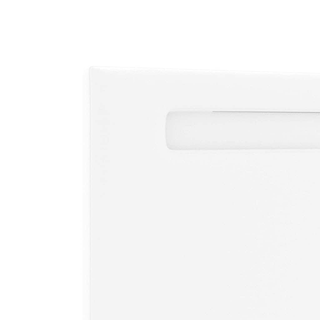 Cabeceira LED Branco 160 cm Couro Sintético