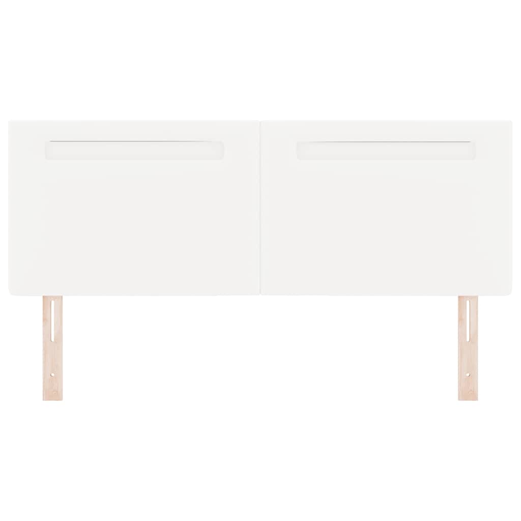 Cabeceira LED Branco 160 cm Couro Sintético