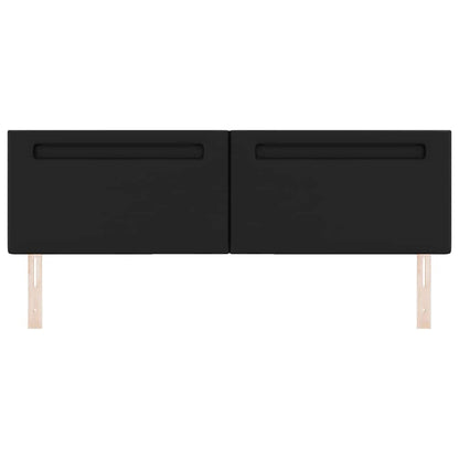 Cabeceira LED Preto 180 cm Couro Sintético