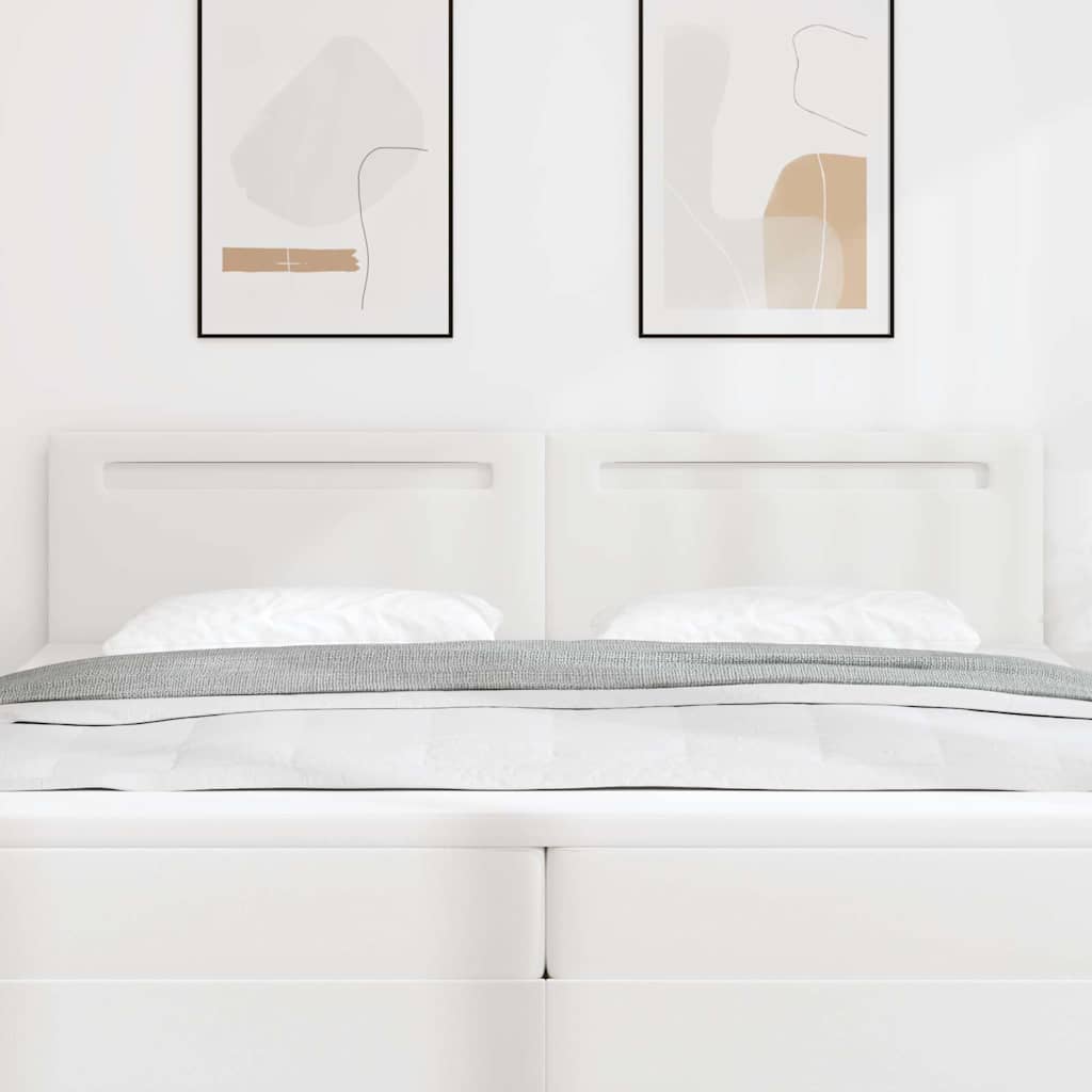 Cabeceira LED Branco 200 cm Couro Sintético