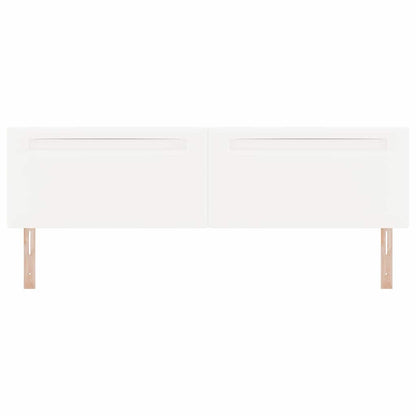 Cabeceira LED Branco 200 cm Couro Sintético