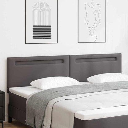 Cabeceira LED Cinzeto 200 cm Couro Sintético