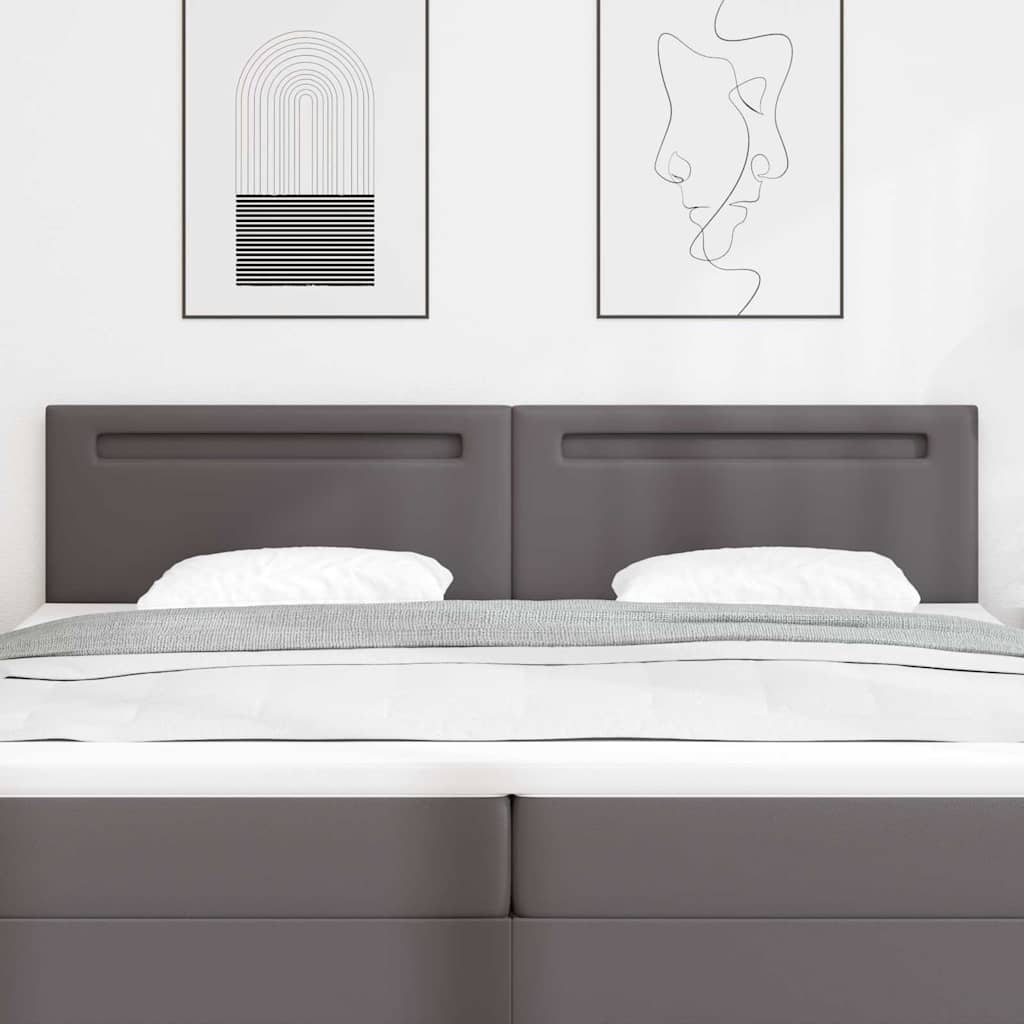 Cabeceira LED Cinzeto 200 cm Couro Sintético