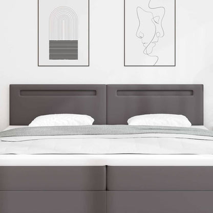 Cabeceira LED Cinzeto 200 cm Couro Sintético