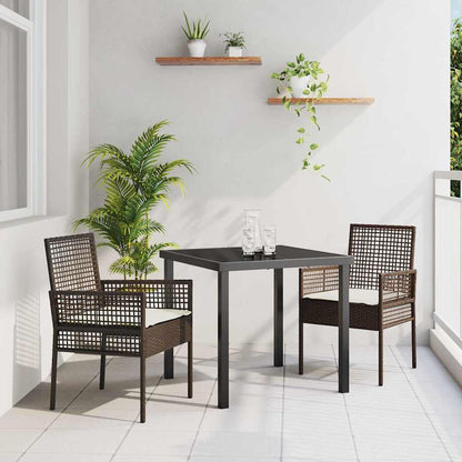 Cadeira de Jardim 2 pcs Castanho 53 x 60 x 85cm vime PE