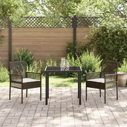 Cadeira de Jardim 2 pcs Castanho 53 x 60 x 85cm vime PE