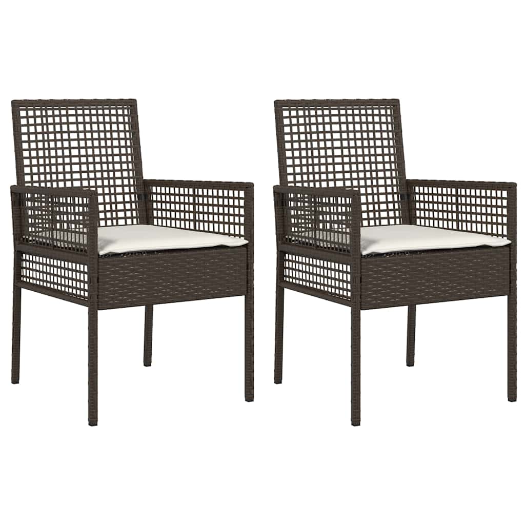 Cadeira de Jardim 2 pcs Castanho 53 x 60 x 85cm vime PE