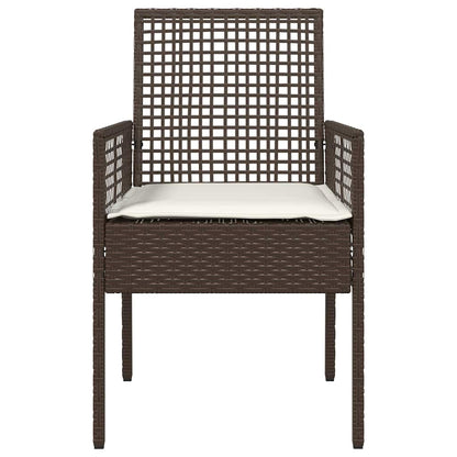 Cadeira de Jardim 2 pcs Castanho 53 x 60 x 85cm vime PE