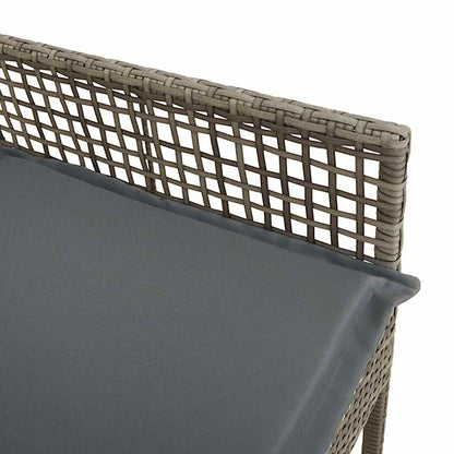Cadeira de Jardim 2 pcs Cinzeto 53 x 60 x 85cm vime PE