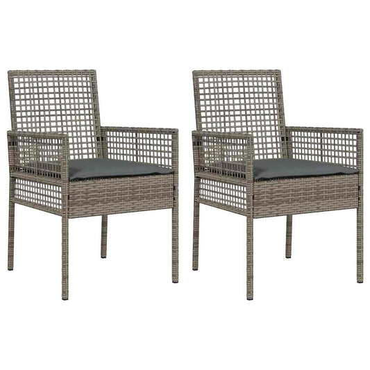Cadeira de Jardim 2 pcs Cinzeto 53 x 60 x 85cm vime PE