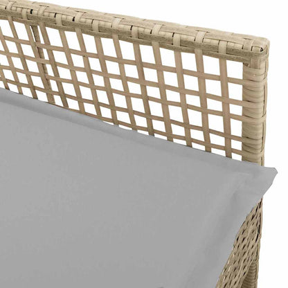 Cadeira de Jardim 2 pcs Bege 53 x 60 x 85cm vime PE