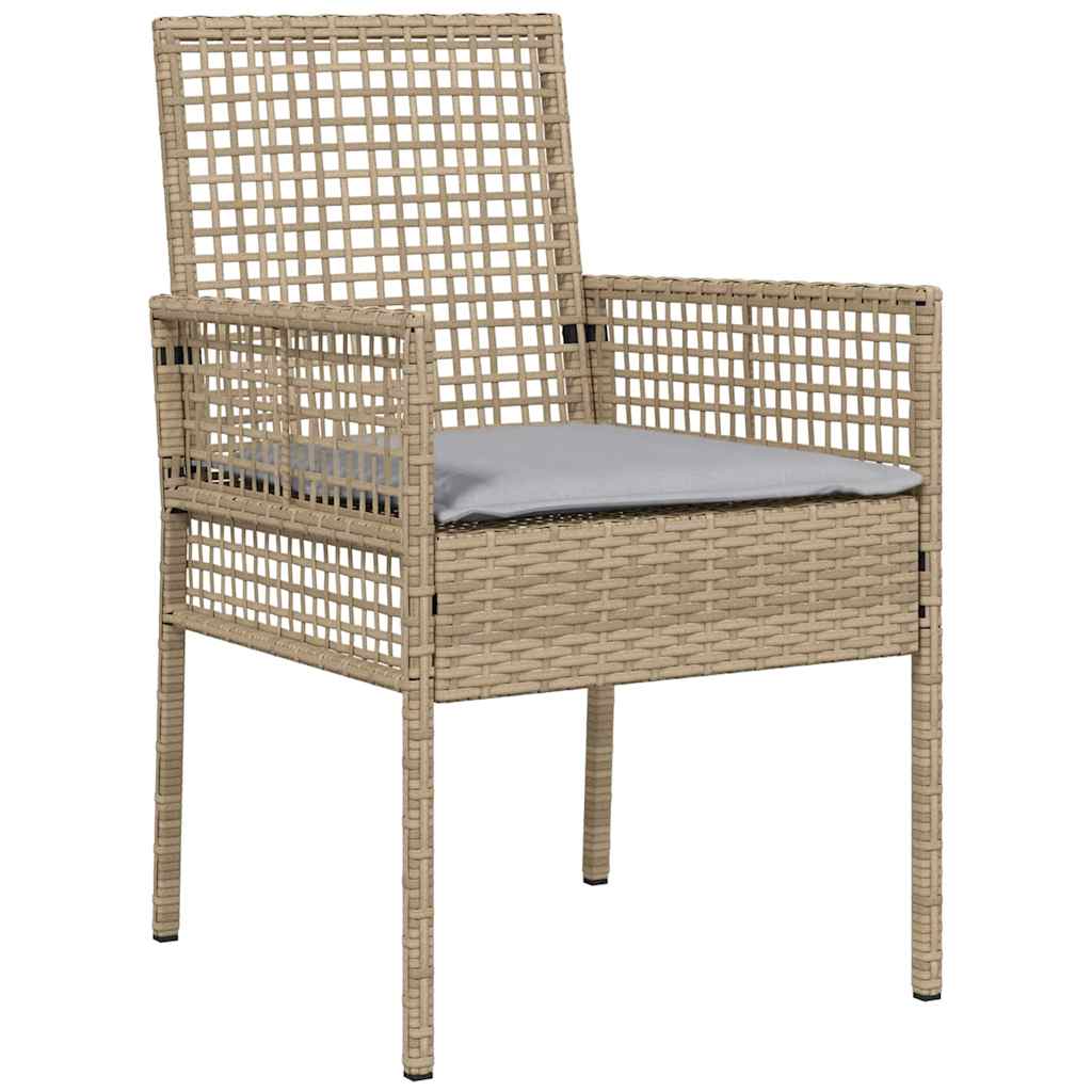 Cadeira de Jardim 2 pcs Bege 53 x 60 x 85cm vime PE