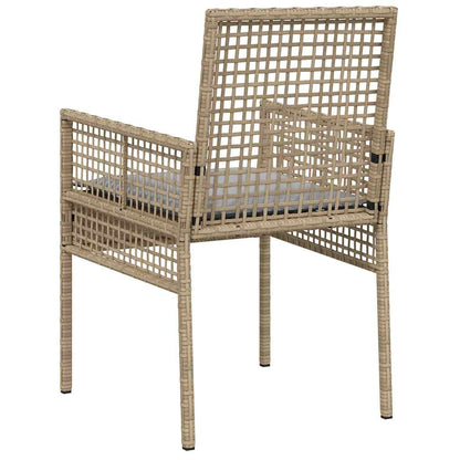 Cadeira de Jardim 2 pcs Bege 53 x 60 x 85cm vime PE