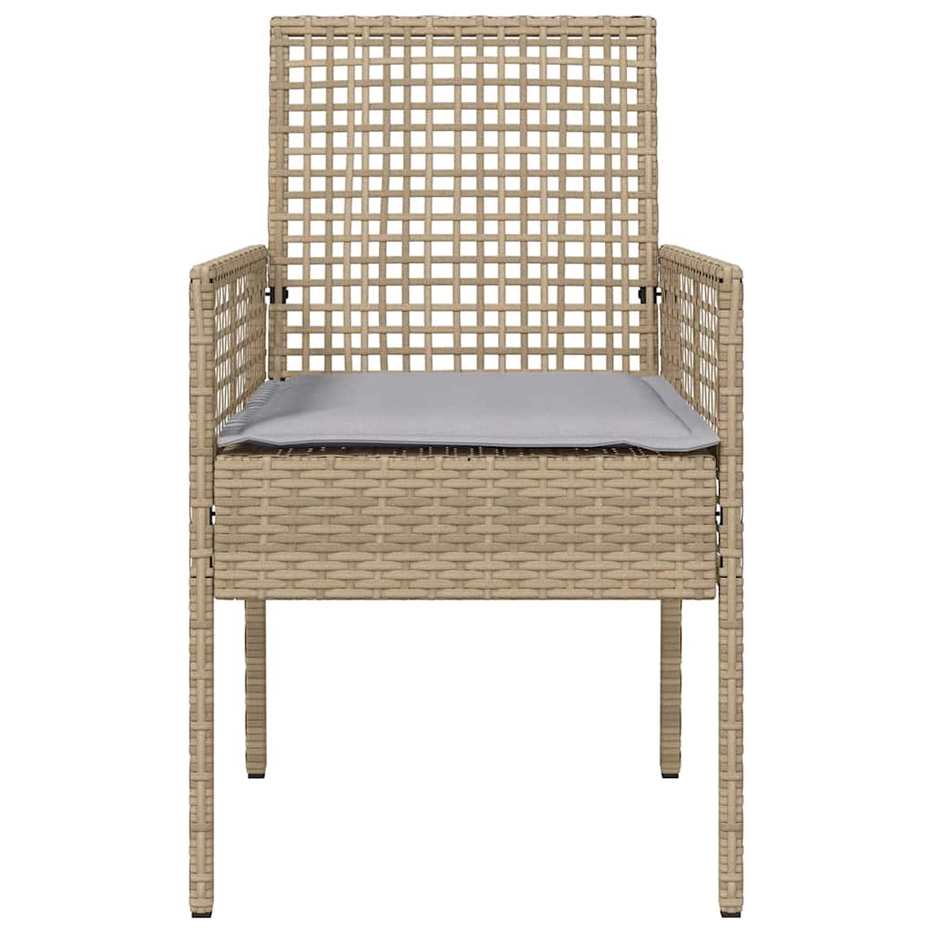 Cadeira de Jardim 2 pcs Bege 53 x 60 x 85cm vime PE