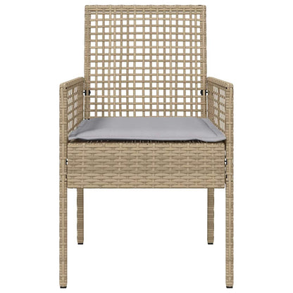 Cadeira de Jardim 2 pcs Bege 53 x 60 x 85cm vime PE