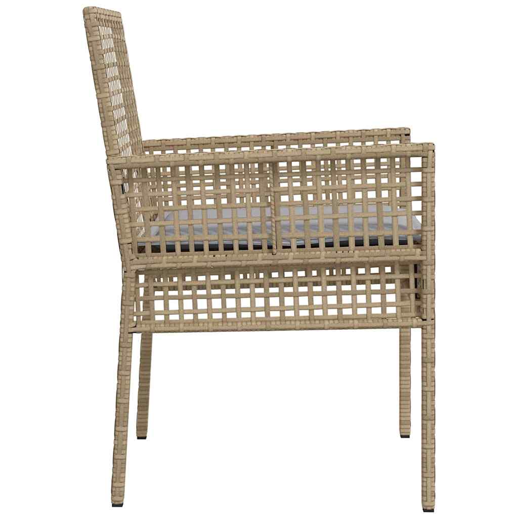Cadeira de Jardim 2 pcs Bege 53 x 60 x 85cm vime PE