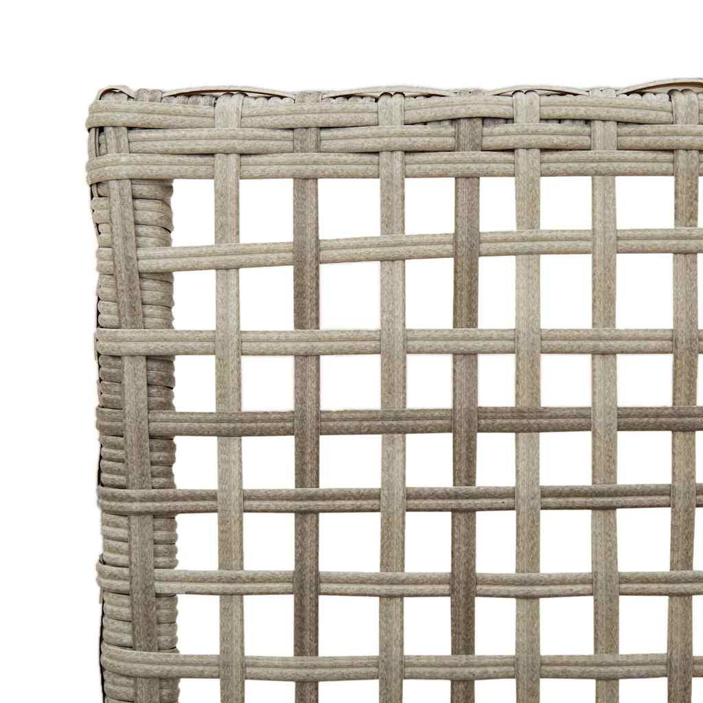 Cadeira de Jardim 2 pcs Cinzento-claro 53 x 60 x 85cm vime PE
