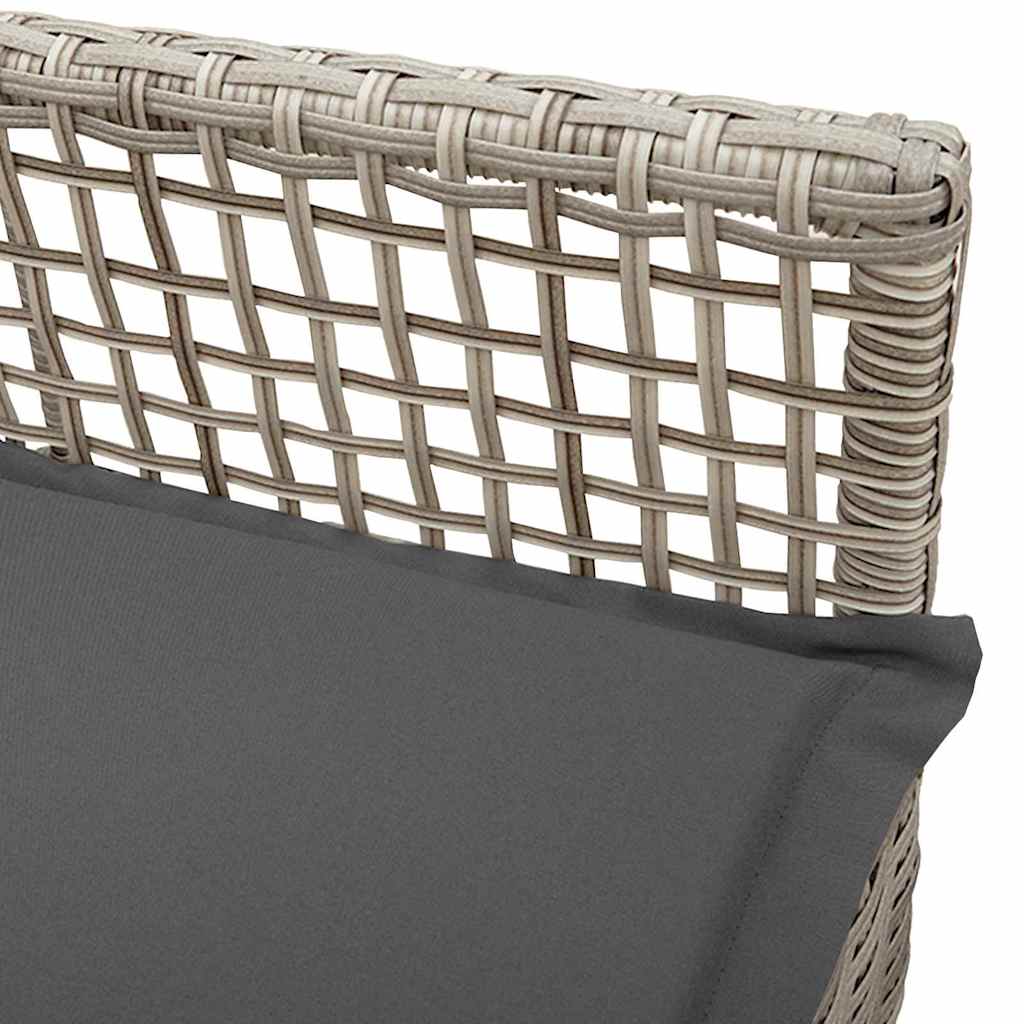 Cadeira de Jardim 2 pcs Cinzento-claro 53 x 60 x 85cm vime PE