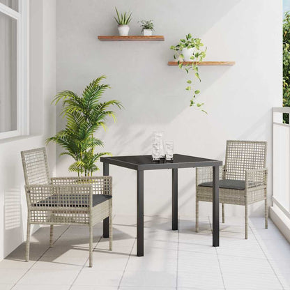 Cadeira de Jardim 2 pcs Cinzento-claro 53 x 60 x 85cm vime PE