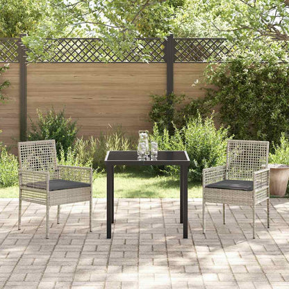 Cadeira de Jardim 2 pcs Cinzento-claro 53 x 60 x 85cm vime PE