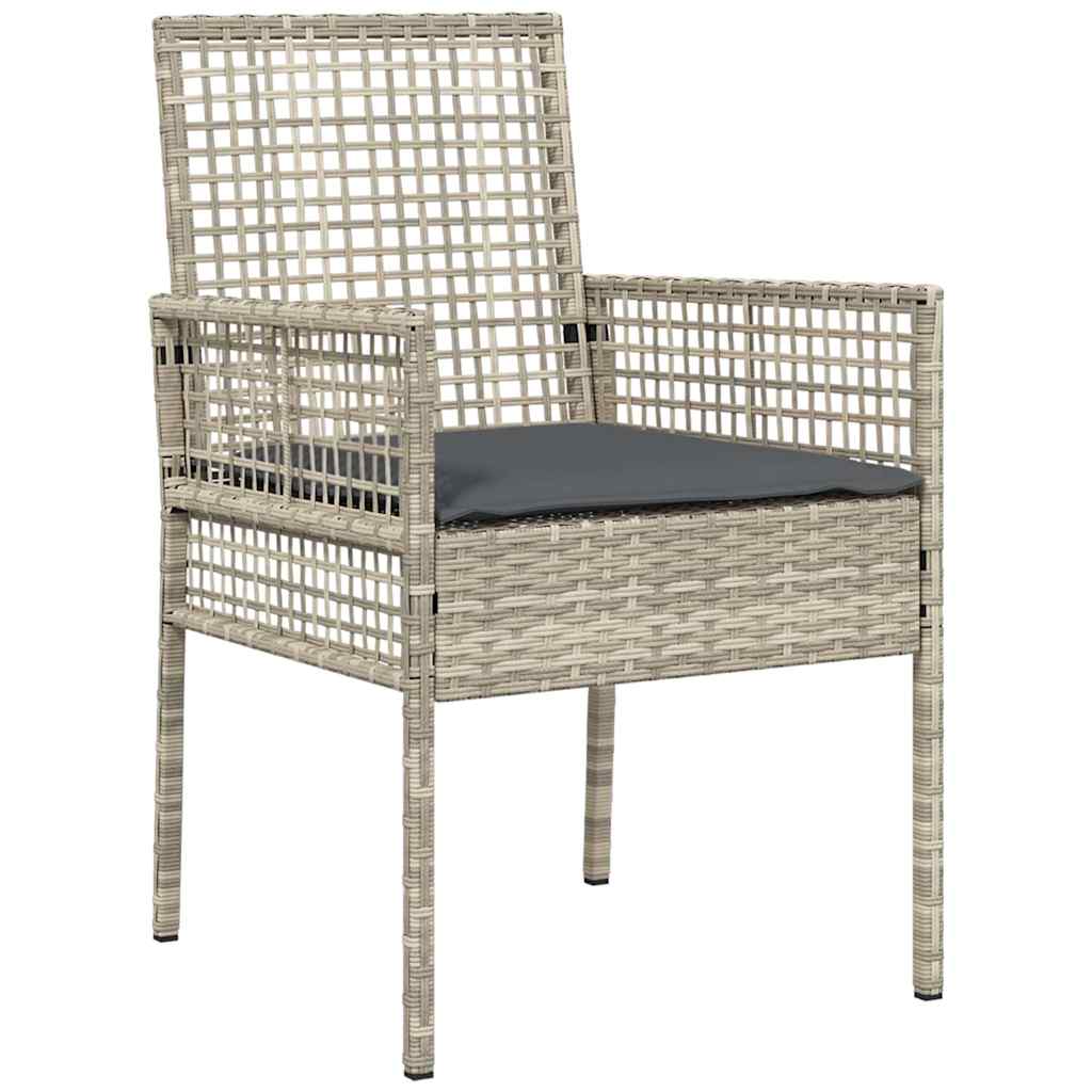 Cadeira de Jardim 2 pcs Cinzento-claro 53 x 60 x 85cm vime PE