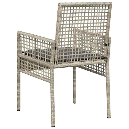 Cadeira de Jardim 2 pcs Cinzento-claro 53 x 60 x 85cm vime PE