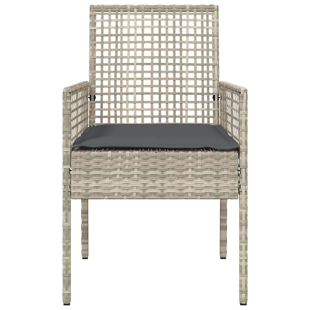 Cadeira de Jardim 2 pcs Cinzento-claro 53 x 60 x 85cm vime PE