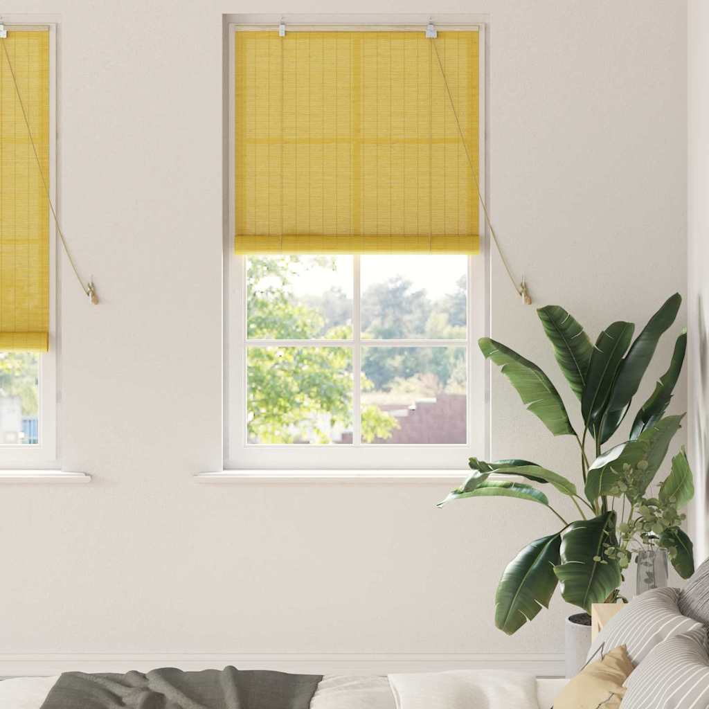 Persianas e Sombras de Janela Outros Manual Amarelo Bambu
