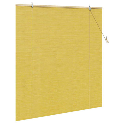 Estores de rolo com cortinas Manual Amarelo 140 x 160 cm Bambu