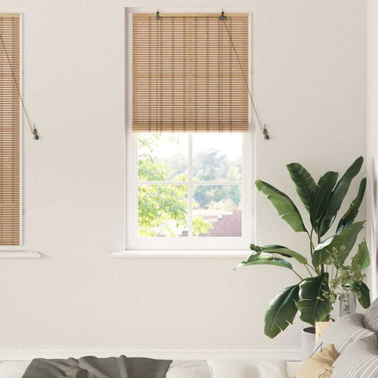 Estores de rolo Outros Manual Marrom Claro 90 x 160 cm Bambu